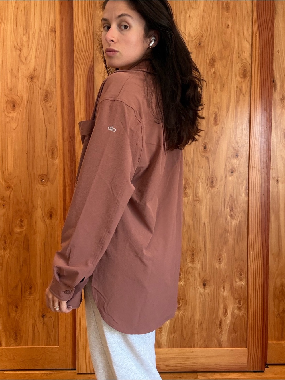 ALO Dreamscape Chestnut Button Down - Picture 5 of 6